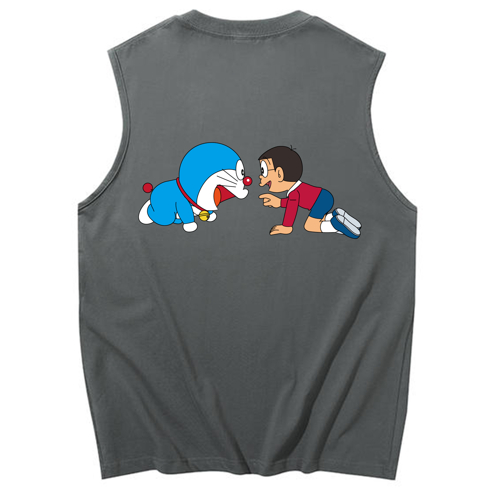 （画像用） ドラえもん 野比 のび太 Doraemon Nobita Nobi コットン100％タンクトップ（背面プリント）